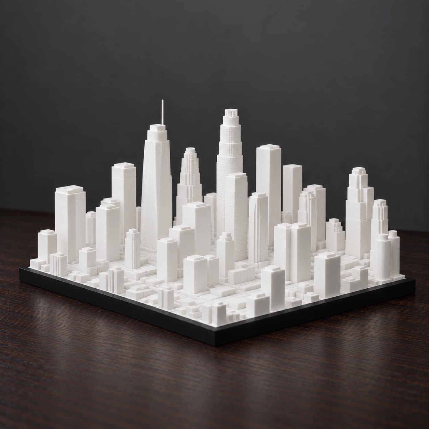 Los Angeles Skyline Lamp unlit, in daylight