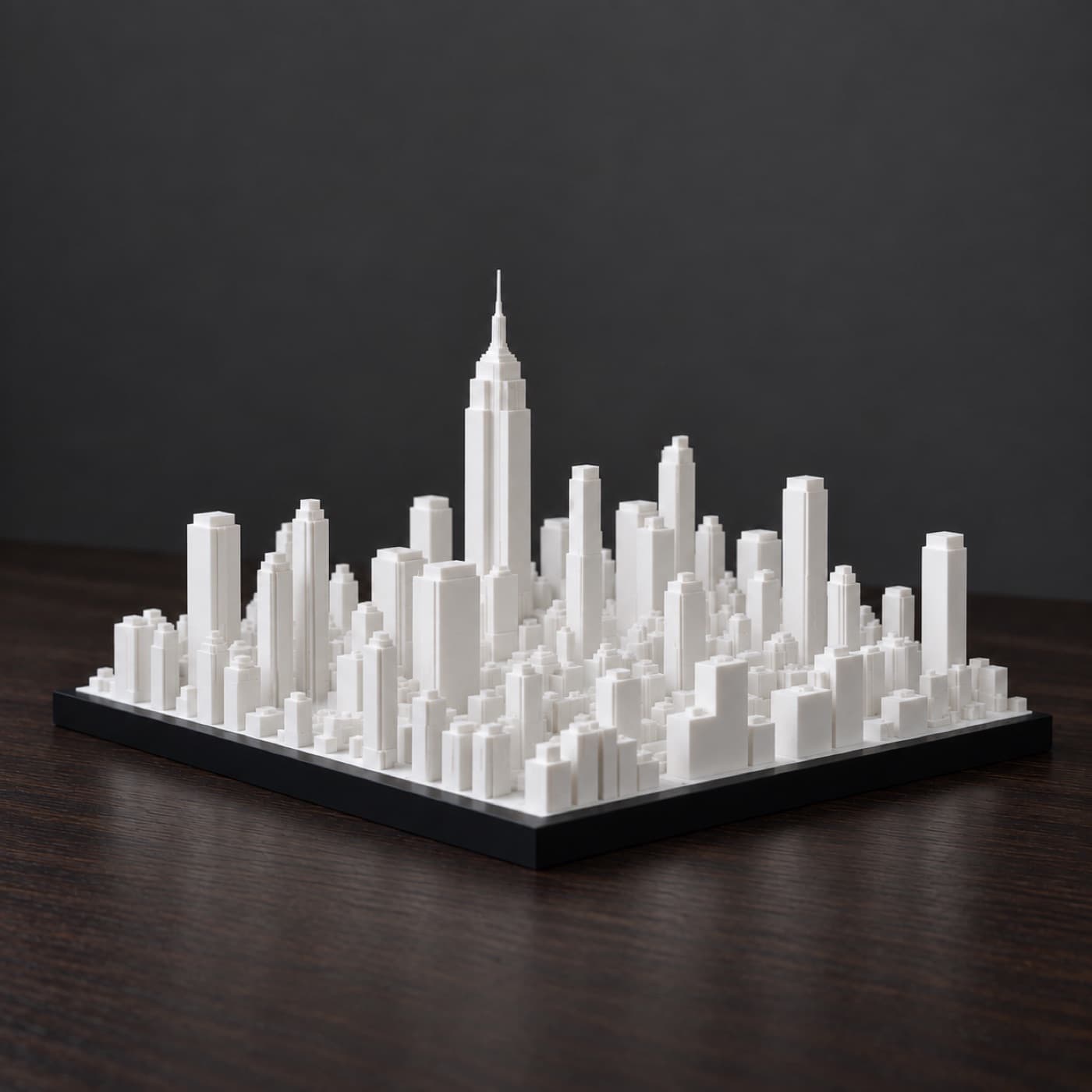 New York Skyline Lamp unlit, in daylight