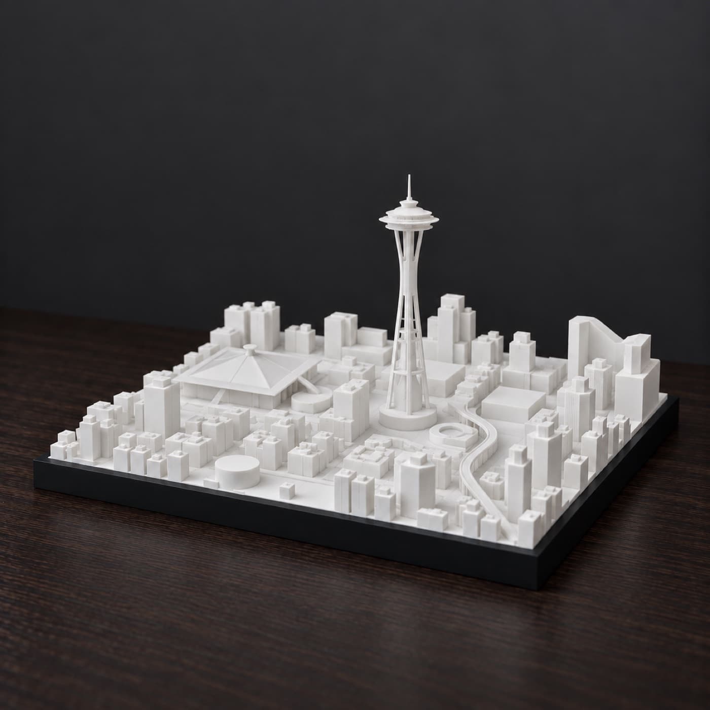 Seattle Skyline Lamp unlit, in daylight
