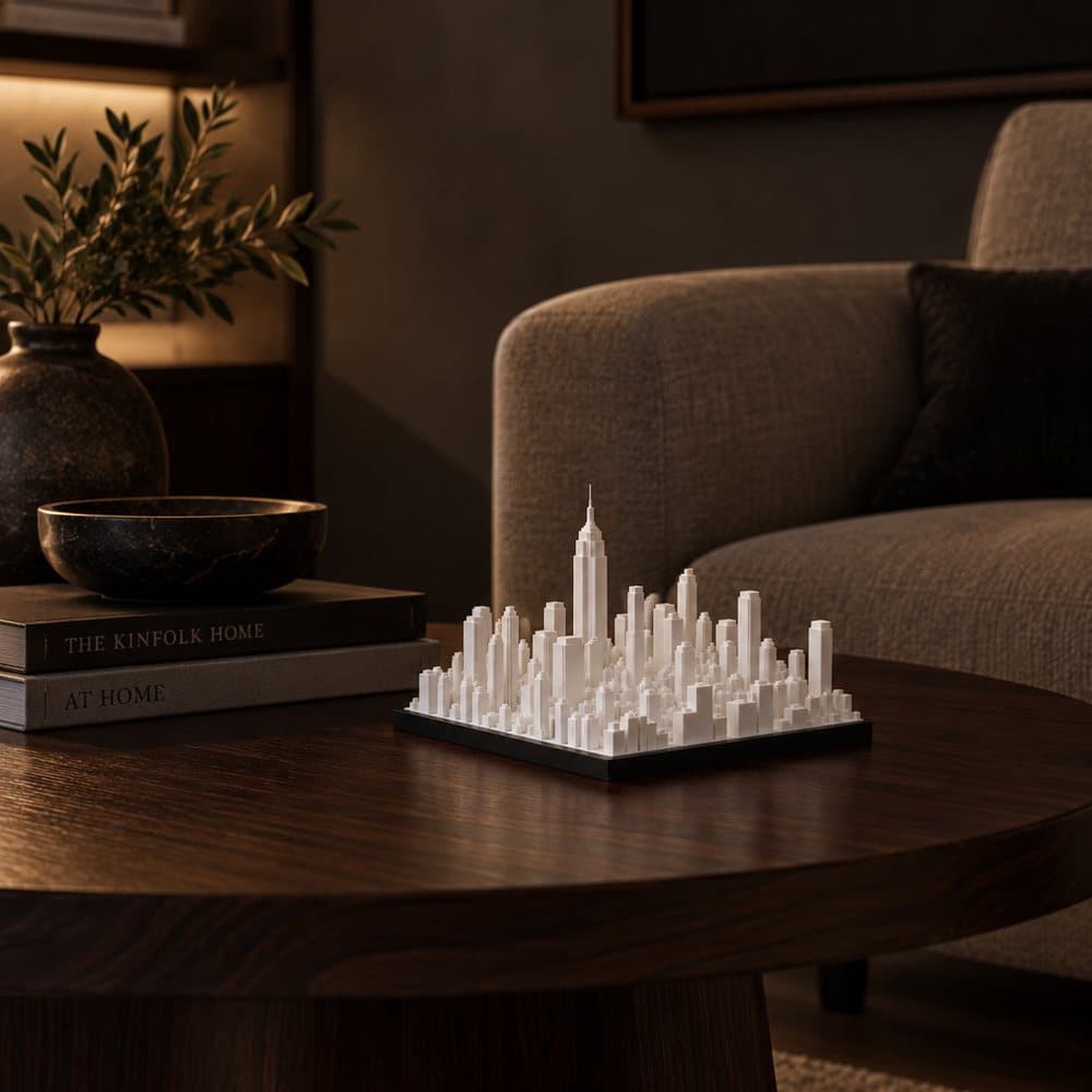 New York Skyline Lamp in a room