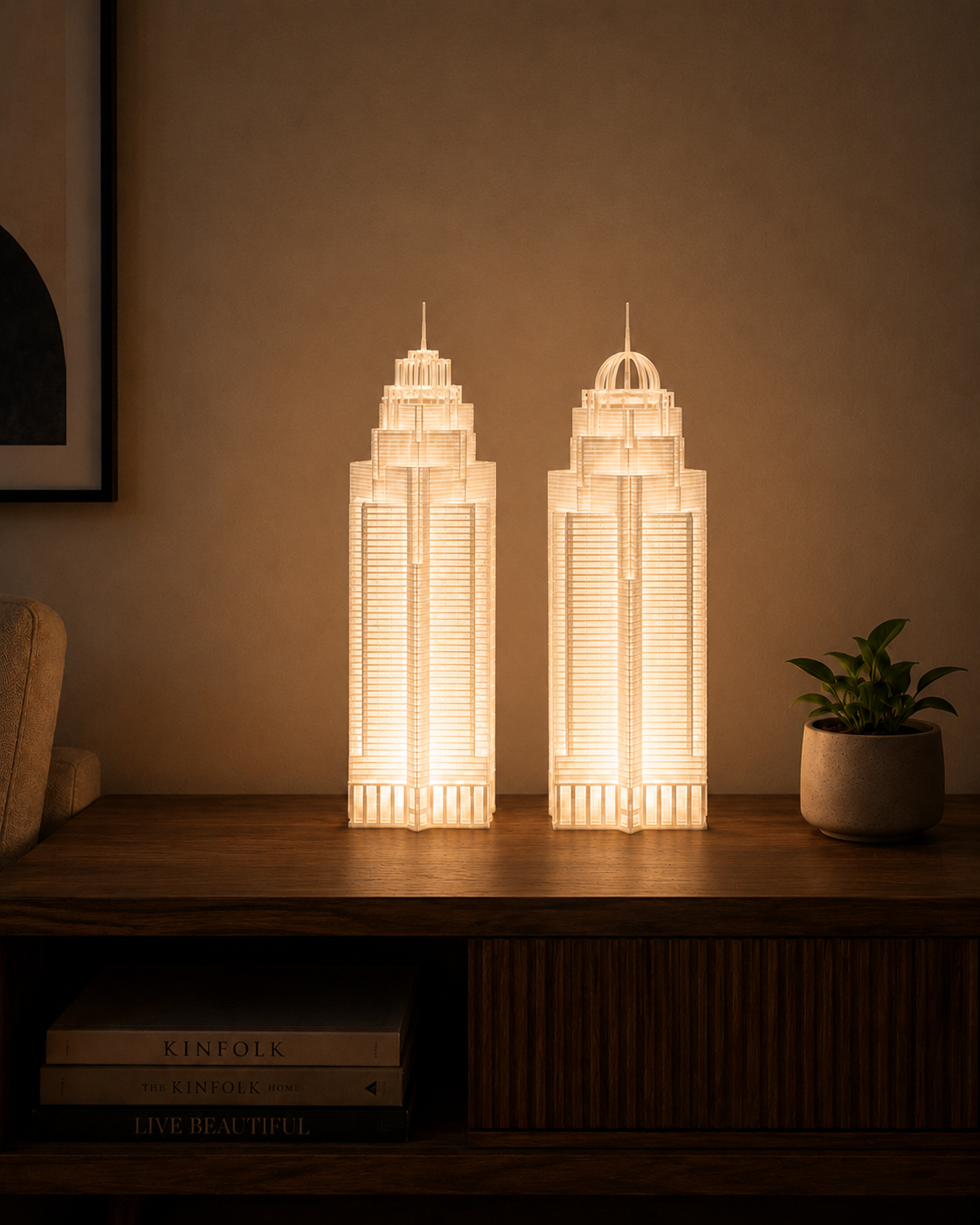 King & Queen Towers Lamp